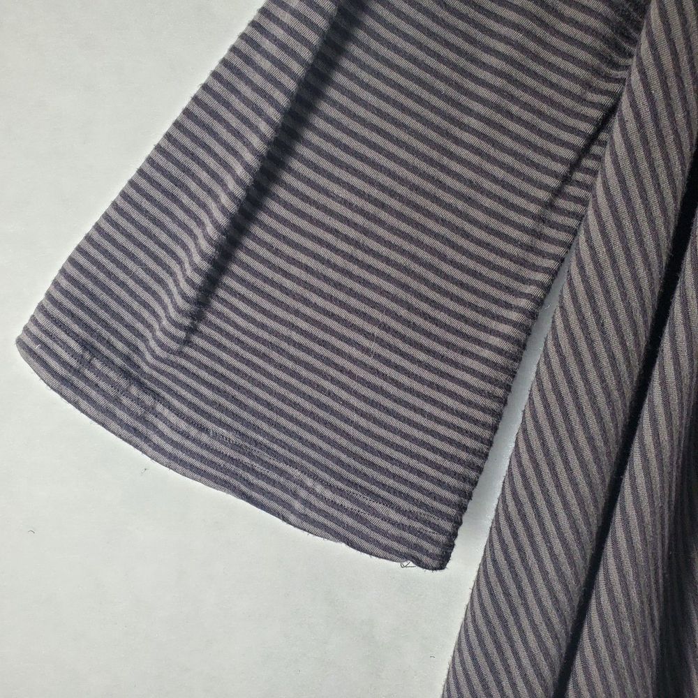 L Bryn Walker Knit Striped Shawl Collar Waterfall Cardigan Longline Lagenlook - Picture 12 of 13